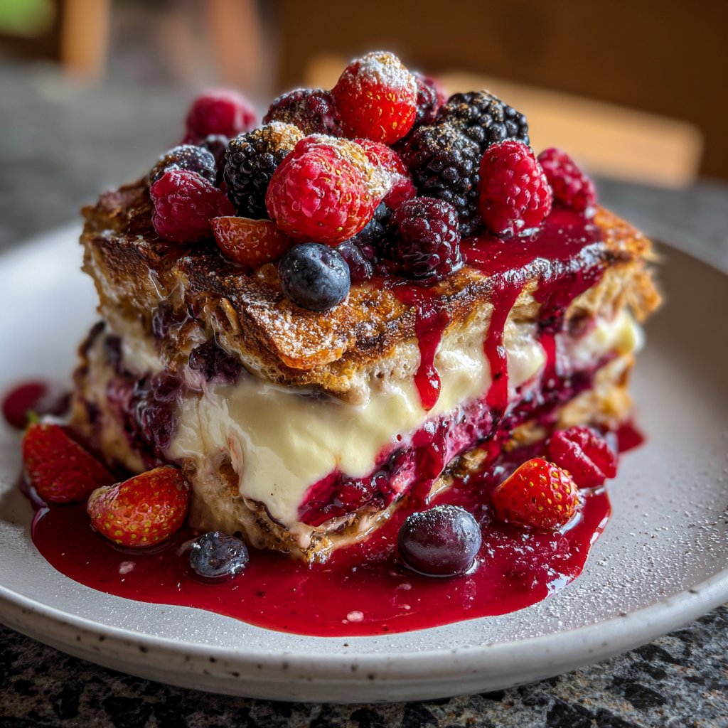 Dessertlasagne mit Beeren