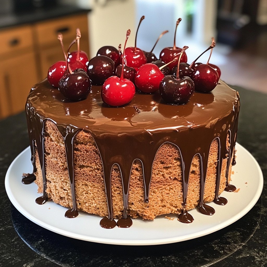 Weihnachts-Schokoladen-Kirschtorte