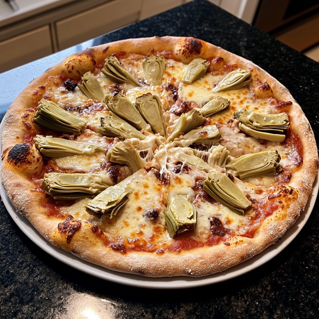 Pizza mit Artischocken