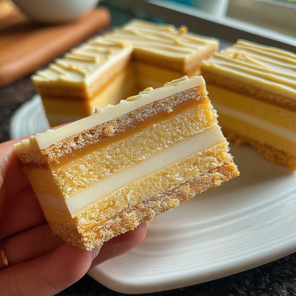 Weiße-Schoko-Marzipan-Schnitten mit Mürbeteig-Boden (Kaffee und Cupcakes)