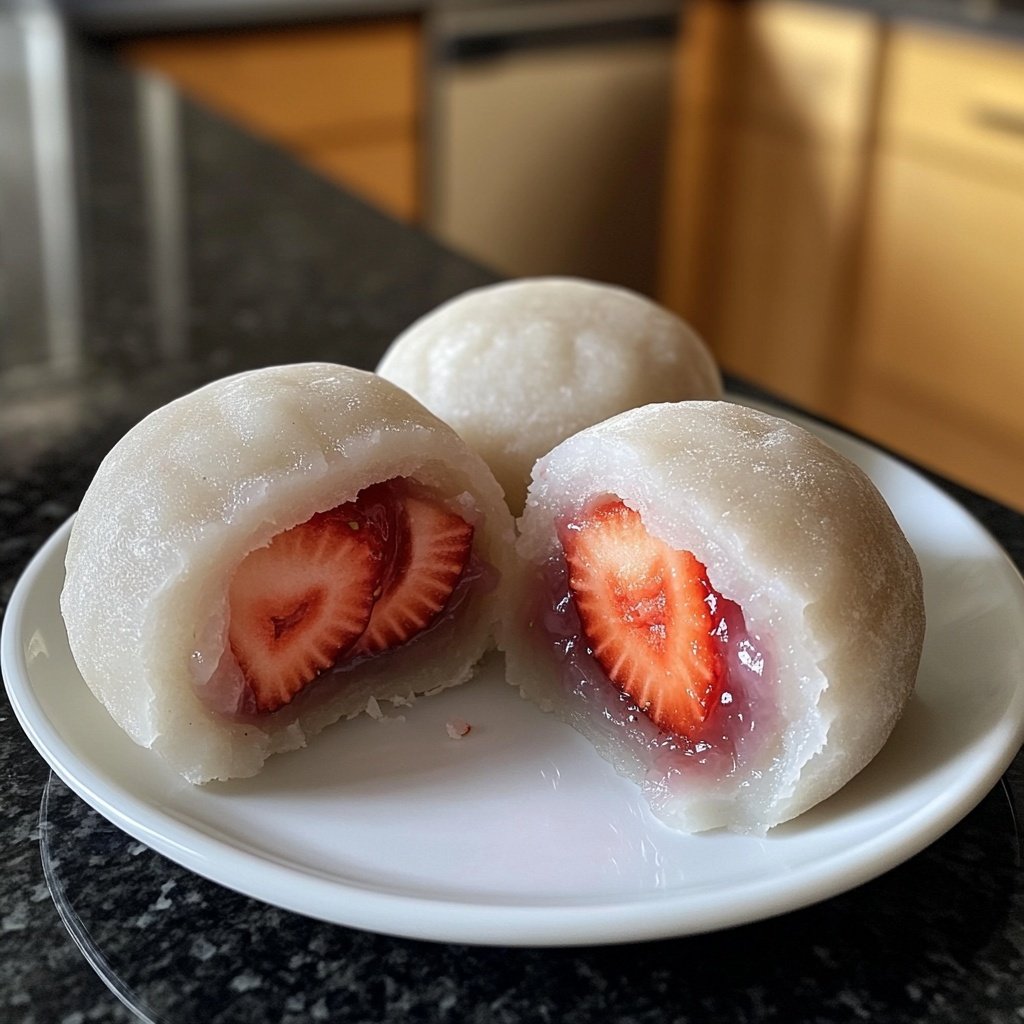 Erdbeer-Mochi