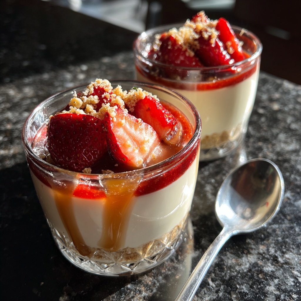 Erdbeer Panna Cotta Mit Vanille