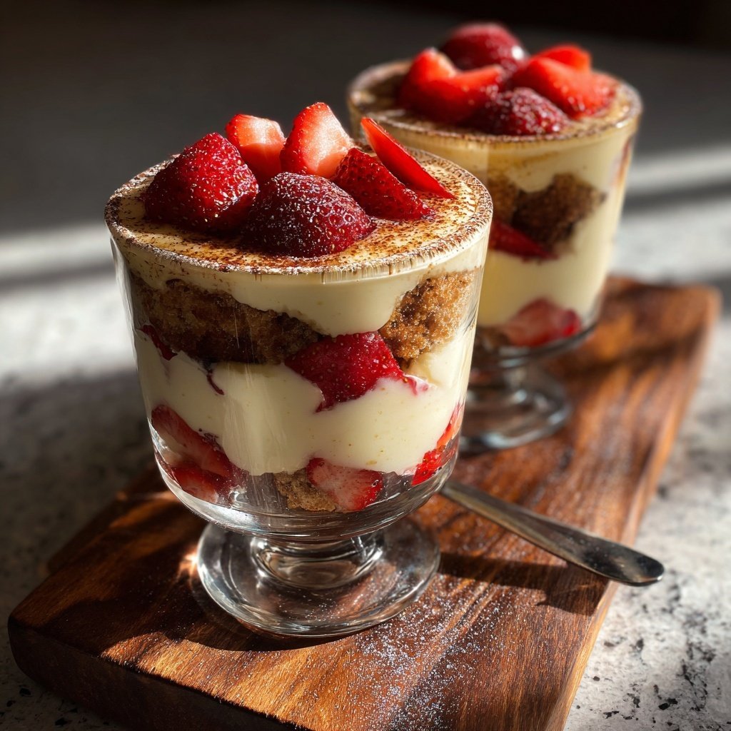 Erdbeer Tiramisu Im Glas